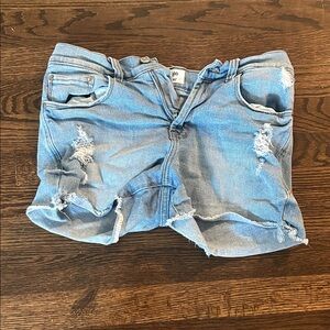 Kensie Light Blue Ripped Jean Shorts